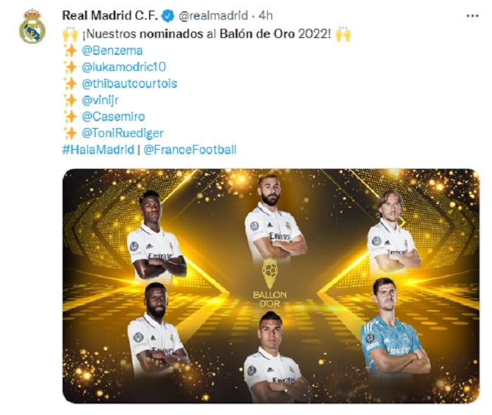 ¿El Balón de Oro será para un jugador del Real Madrid?
