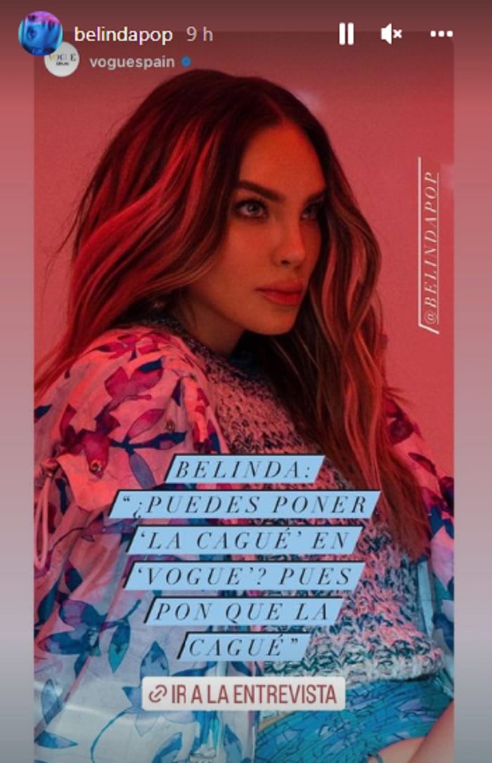 "No lo volvería a hacer nunca", dice Belinda