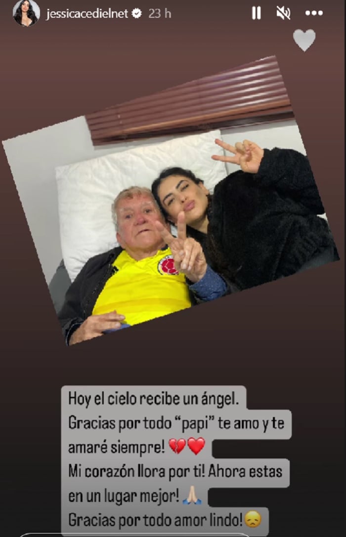 "Hoy el cielo recibe un ángel": Jessica Cediel