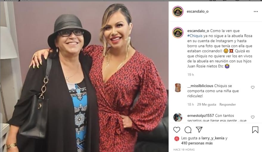 Will there be a distance between Chiquis Rivera and Mrs. Rosa?