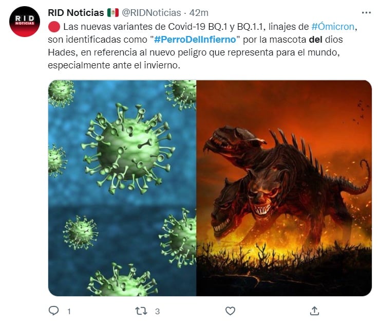 "Hellhound" it is between 10 and 30 percent more contagious than its predecessor variants