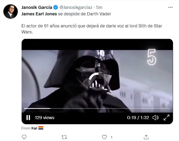 James Earl Jones deseaba mantener vivo a Darth Vader