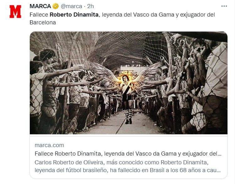"Thanks for everything, Roberto Dinamita"