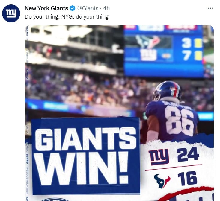 Gran actuación de la defensiva de New York Giants