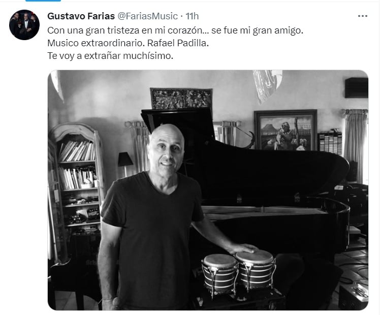 "Te voy a extrañar muchísimo", dice Gustavo Farías, productor de Juan Gabriel