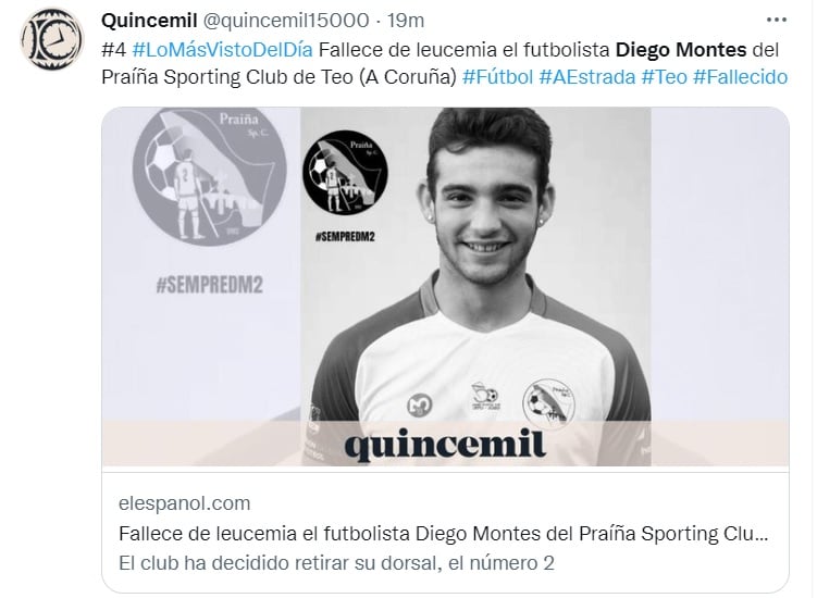 "Diego once again gave us all a life lesson with his willpower"