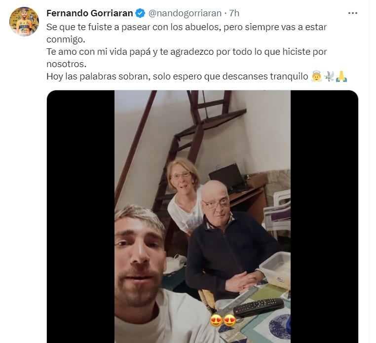 "Hoy las palabras sobran": Fernando Gorriarán