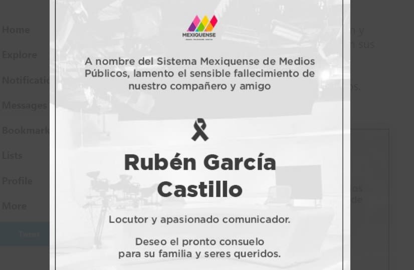 Rubén García Castillo, famous announcer of La Mano Peluda dies