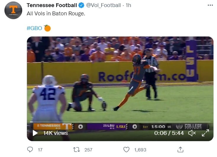 Tennessee football: LSU falló en la patada inicial