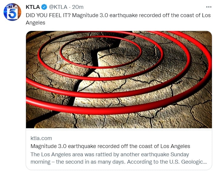 El sismo ocurrió poco después de las 6 de la mañana