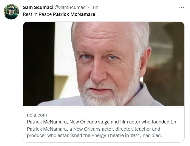 Patrick McNamara fue requerido por Steven Spielberg