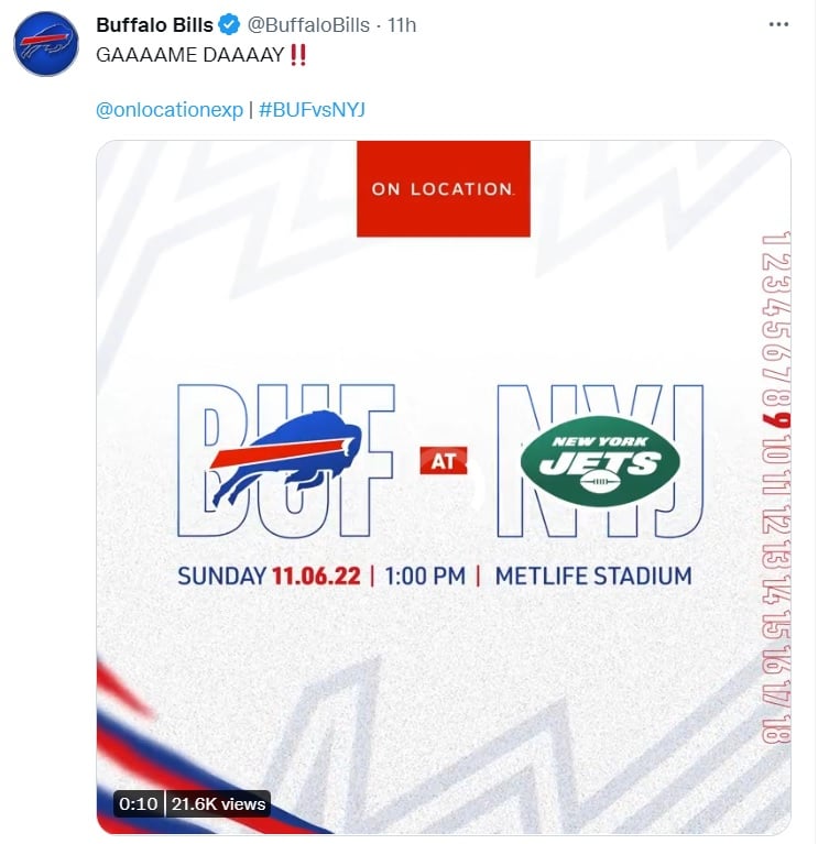 Buffalo Bills estaban confiados en derrotar a los Jets