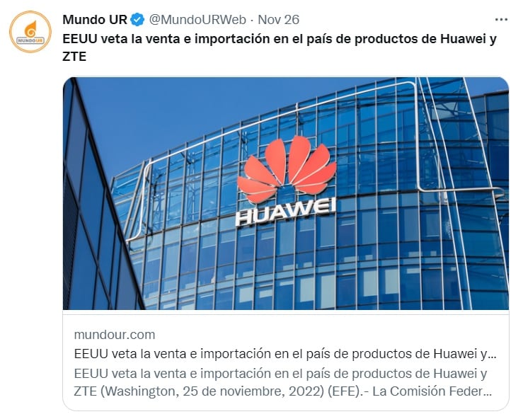 Vetan a Huawei y ZTE: Biden había intervenido