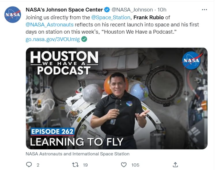 "Se siente hasta un poco normal": Fran Rubio, astronauta estadounidense de origen salvadoreño