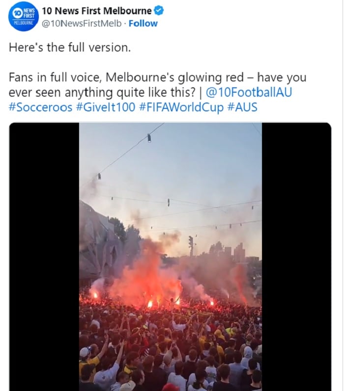 Caos en Federation Square: "Un pequeño número (de aficionados) ha tenido un comportamiento antisocial