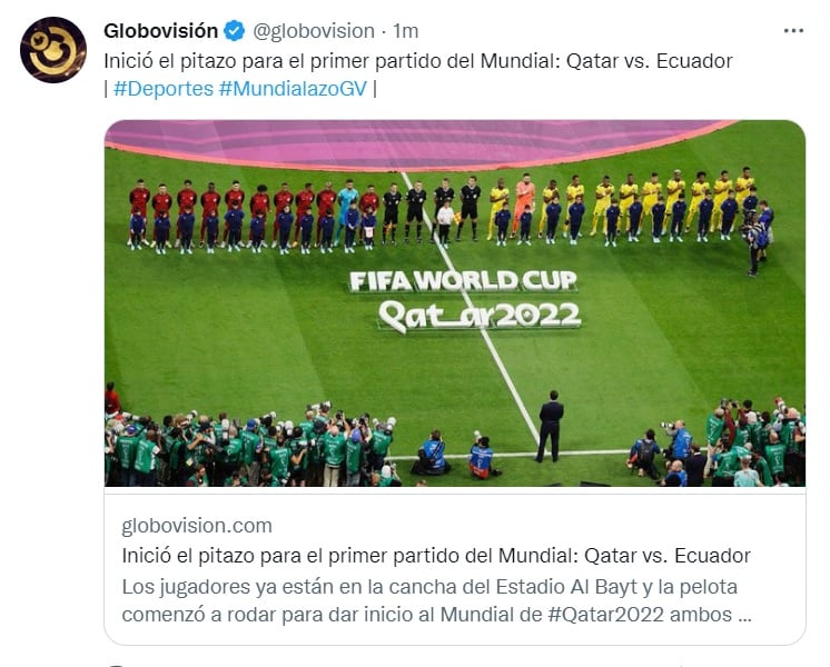 Qatar vs Ecuador: Así saltaron los equipos al terreno de juego