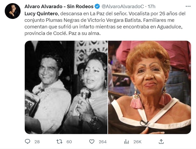 Lamentan la partida de Lucy Quintero