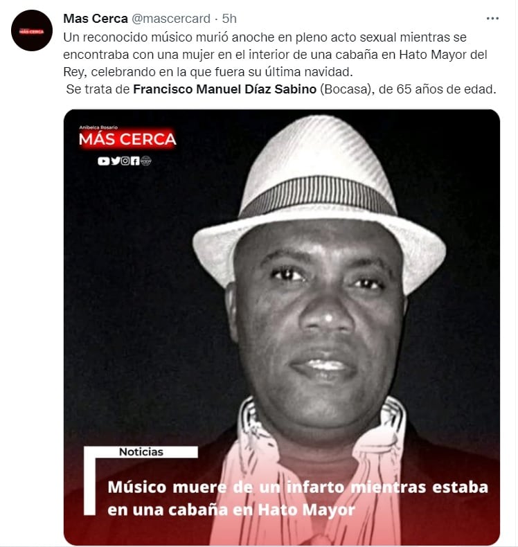 Francisco Manuel Díaz Sabino no usaba con frecuencia sus redes sociales