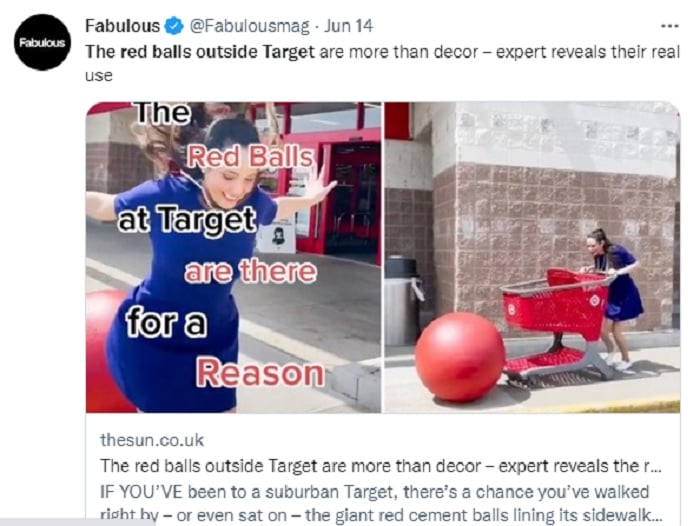 ¿Para qué sirven las bolas rojas que están afuera de Target?