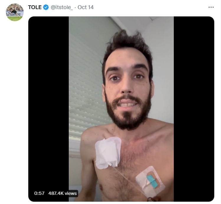 "Seguimos luchando", dijo Tole en lo que fue su último video