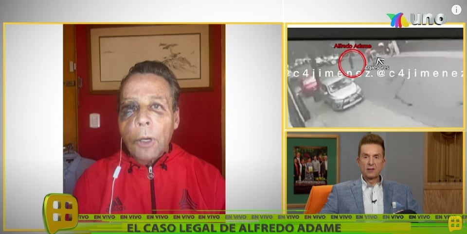 Golpearon a Alfredo Adame con una piedra
