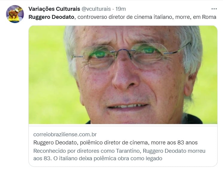Eli Roth lamentó la muerte de Ruggero Deodato