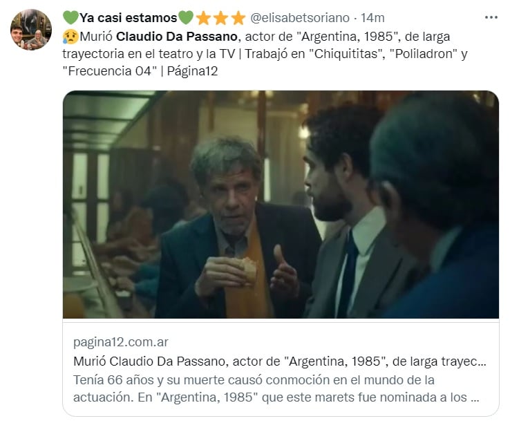 The great success of Argentina 1985