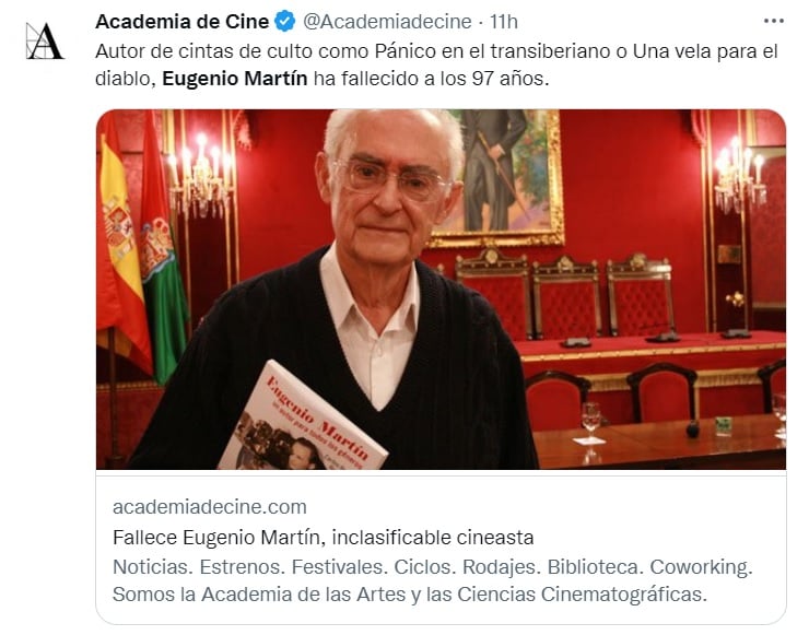 Lamentan la muerte del cineasta