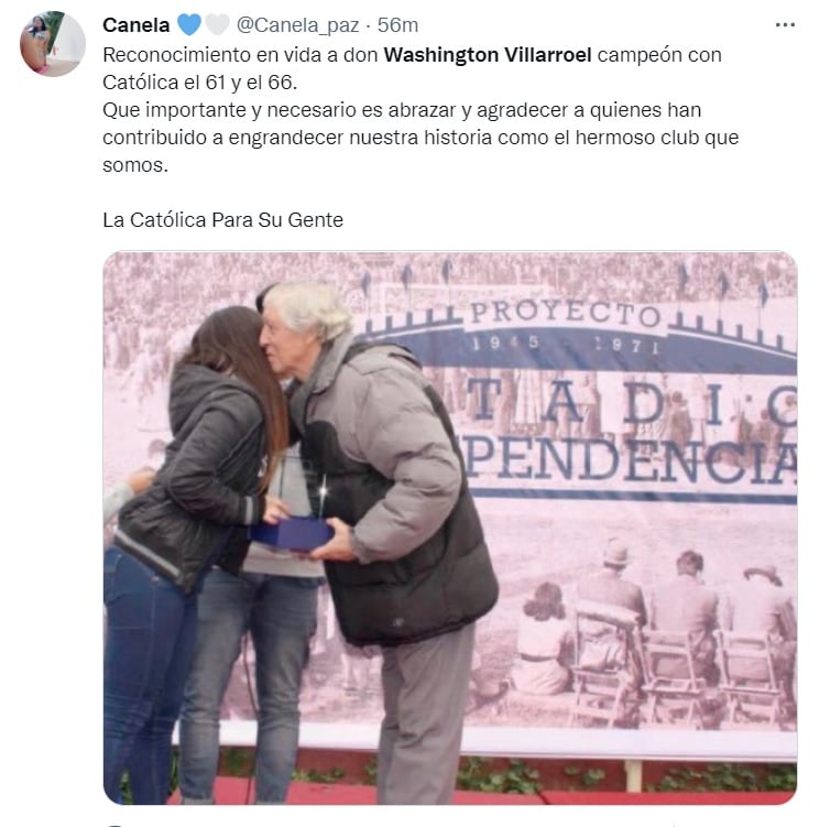 Recuerdan a Washington Villarroel: "Gracias por ser de Los Cruzados"