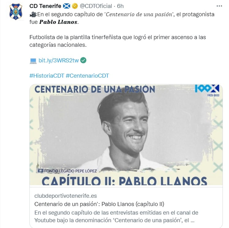 "El Club Deportivo Tenerife me ha dado mucho": Pablo Llanos