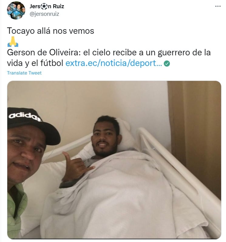 "Lo que no me gustaría es que me olviden": Gerson de Oliveira