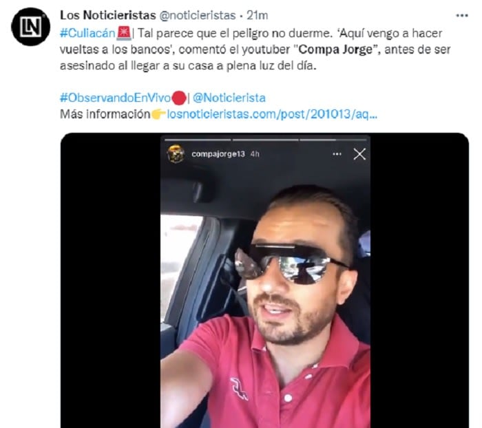 "Our holidays are over"Compa Jorge expressed before being shot