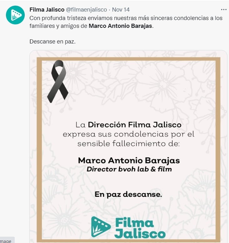 Muere cineasta mexicano Marco Antonio Barajas a los 54 años de edad