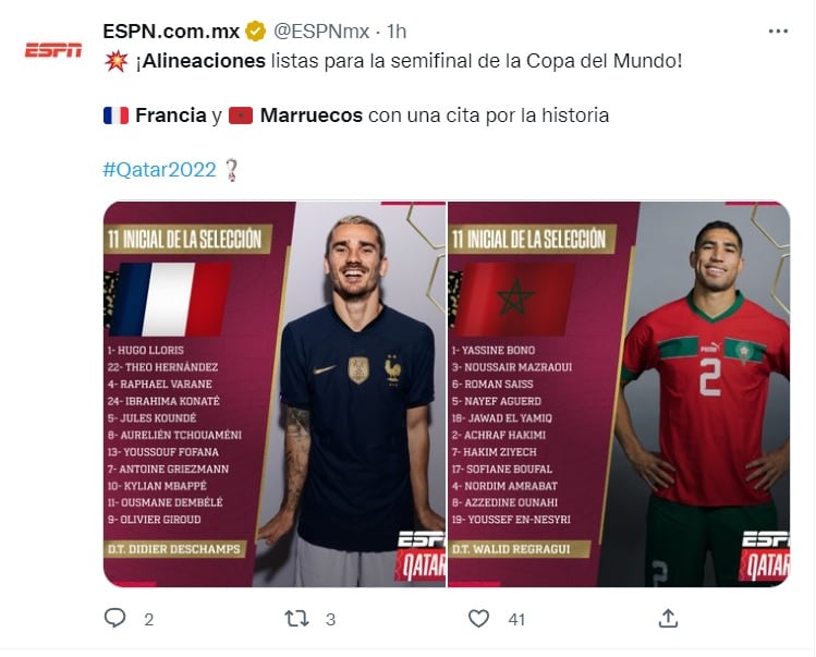 Francia vs Marruecos: ¿Quiénes jugaron este partido de semifinales?