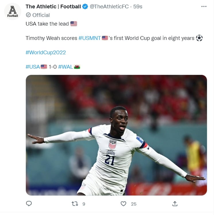 USA vs Wales: El equipo estadounidense toma la delantera