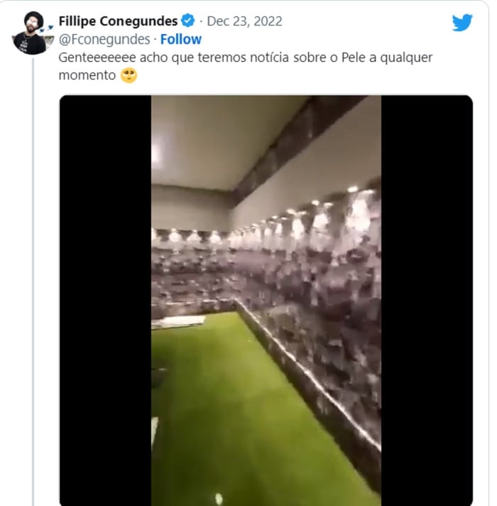 "Creo que tendremos noticias de Pelé en cualquier momento"