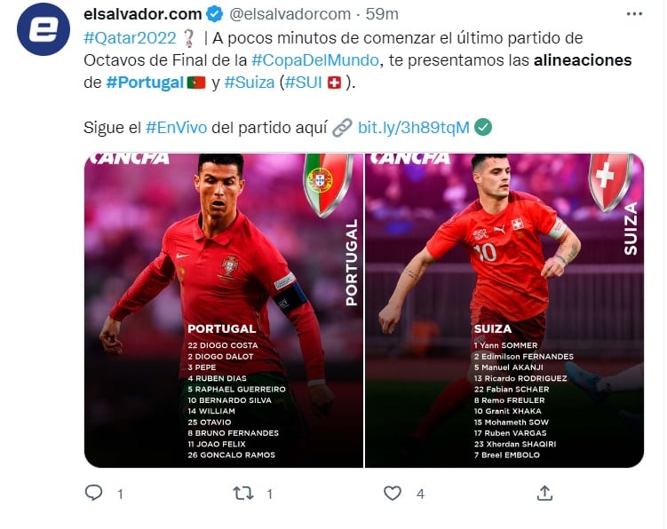Portugal vs Suiza: Los 22 elegidos para el último duelo de octavos de final