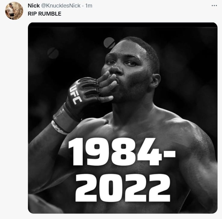 Se pensaba que Anthony Rumble Johnson regresaría a pelear