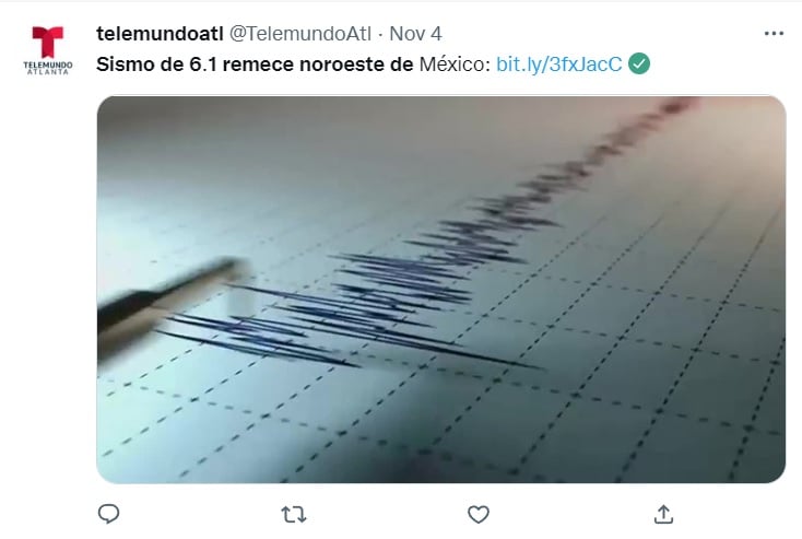 Sismo de 6,1 remece noroeste de México