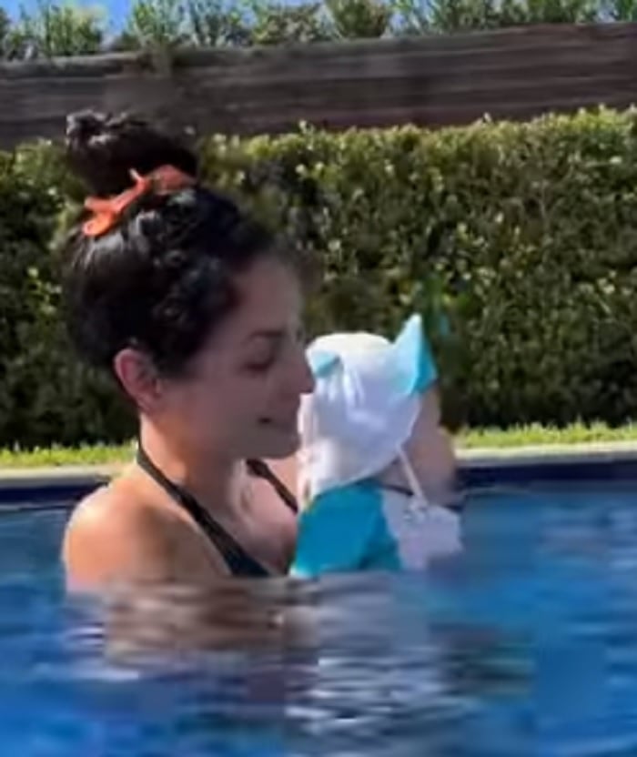 "Amo ser tu mamá", le dice la novia de Carlos Calderón a su pequeño hijo