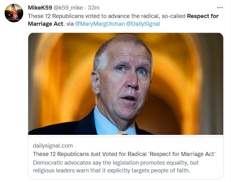 Respect for marriage act.