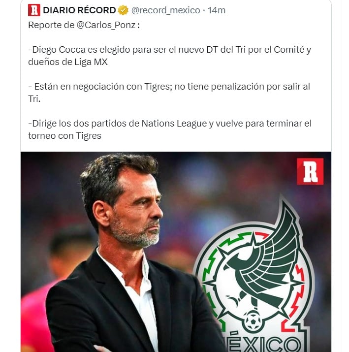 Reacciones a la llegada de Diego Cocca al banquillo de la Selección Mexicana de Futbol
