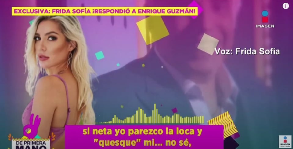 Frida Sofía asks Gustavo Adolfo Infante to show several videos that leave Enrique Guzmán very badly off