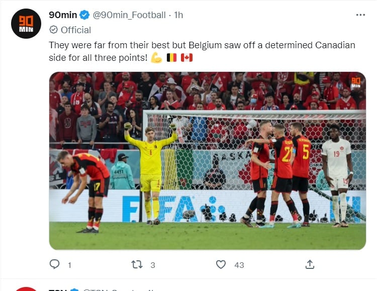 Belgium vs Canada: Así saltaron al terreno de juego