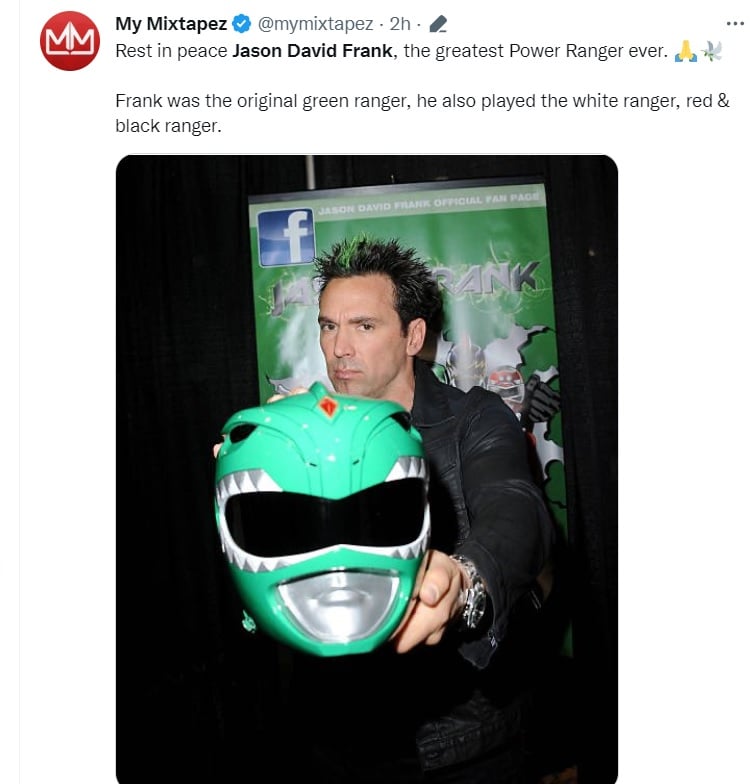 Jason David Frank estaba deprimido