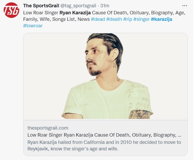 Rest in peace Ryan Karazija
