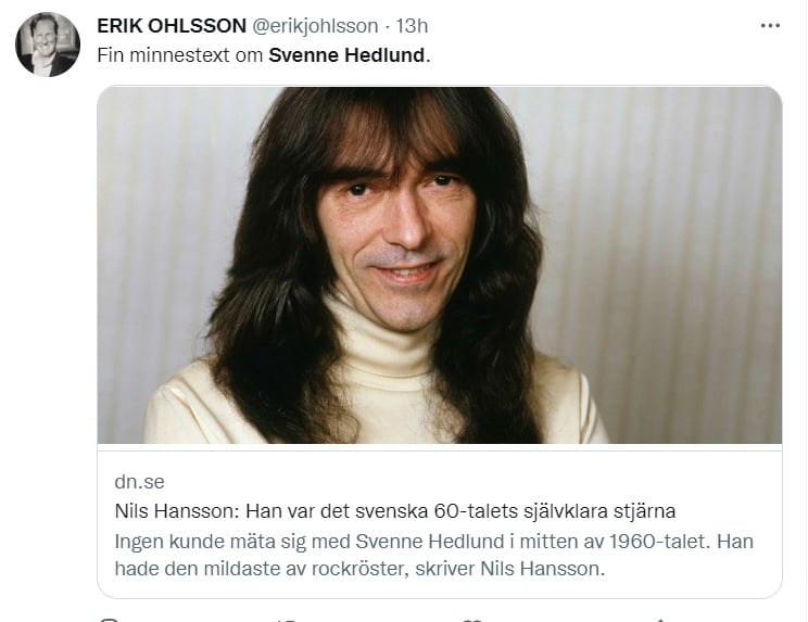 Muere Sven Ove Hedlund