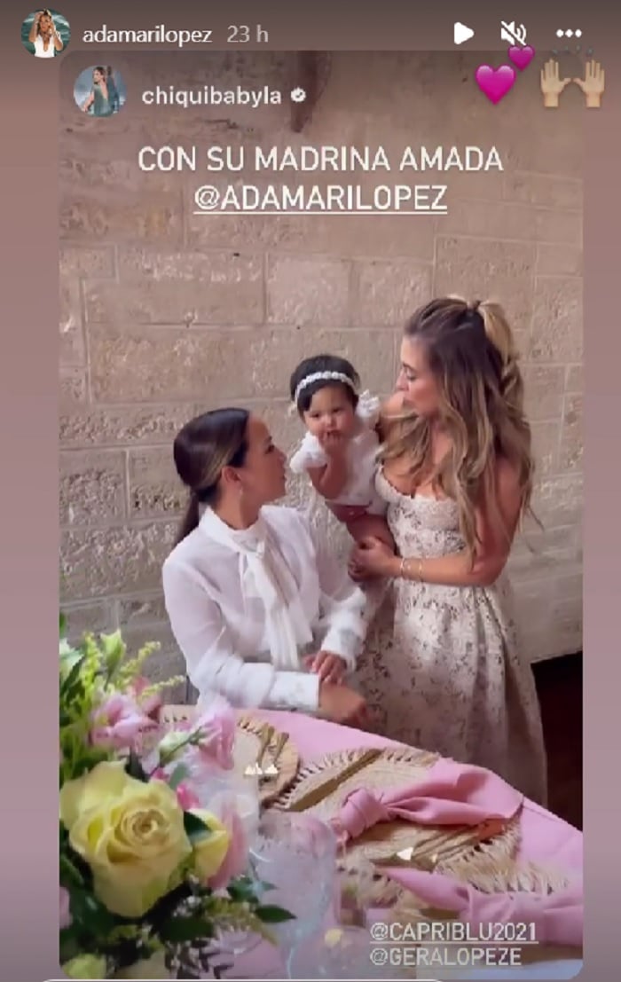 Con la 'madrina amada'
