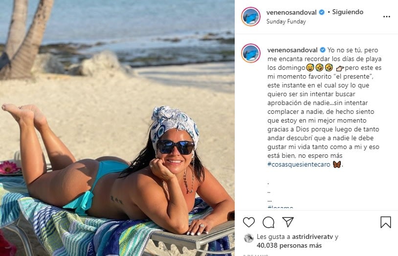 Veneno Sandoval appears with her husband from the shower Nick Hernández