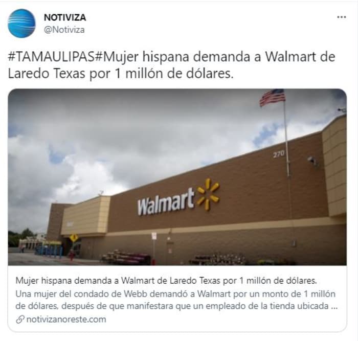 After being beaten when a door was opened, the woman sued Walmart